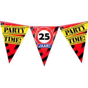 Vlaggenlijn | Party vlaggen | Rood | 25 jaar